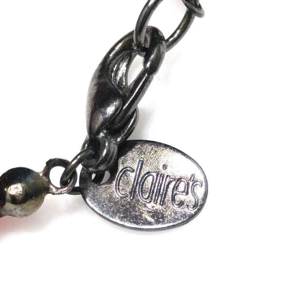 Claire's Red Beaded Necklace, 27 Inches, Largest Bead 16mm, Acrylic Red Beads - Picture 6 of 7